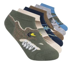 6 Pack Boys' Dino Socks