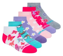 6 Pack Low Cut Multicolor Print Socks