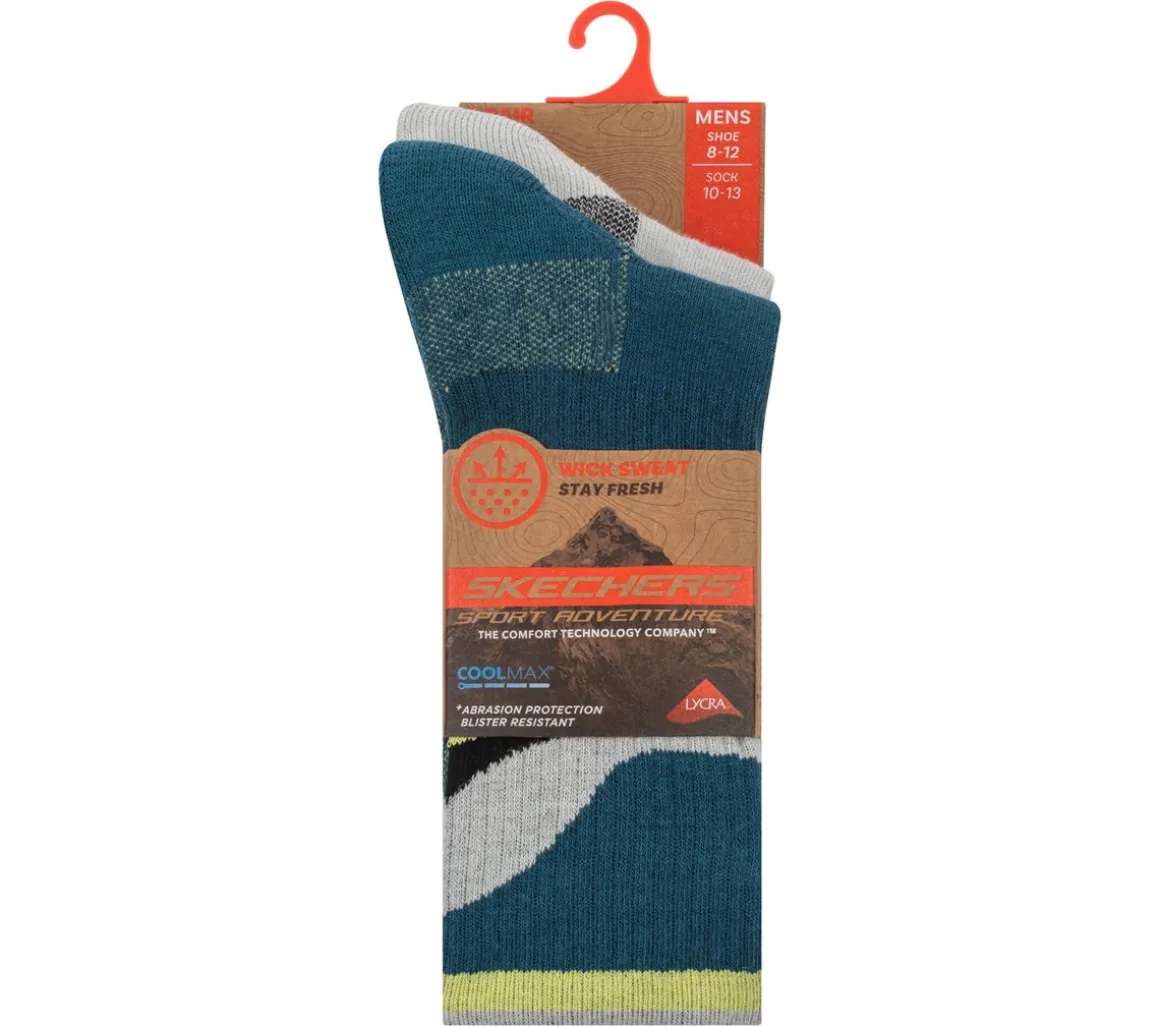 2 Pack Men's Crew Trail Socks