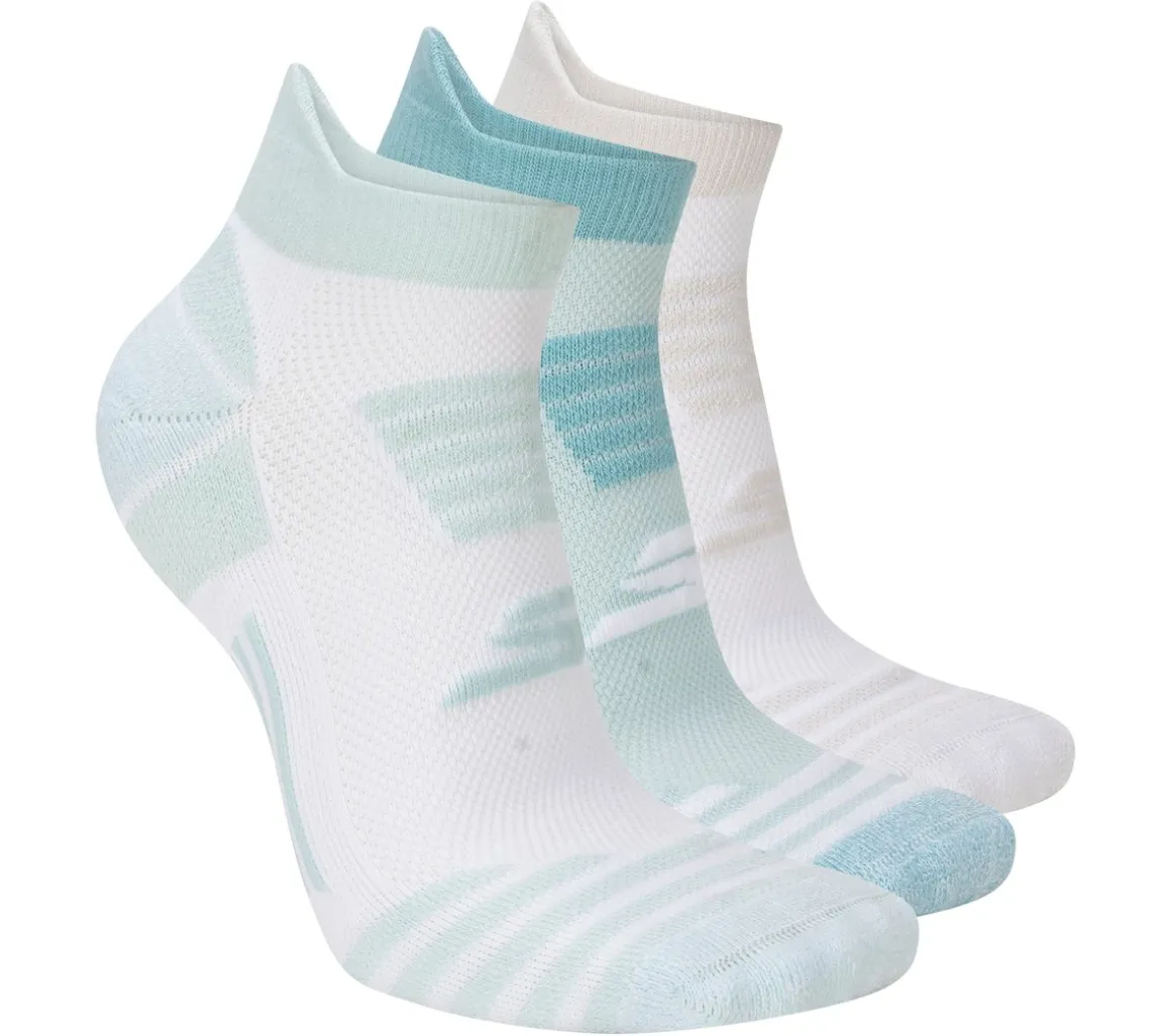 3 Pack Women's Performance Stripe Low Cut Running Heel Tab Socks